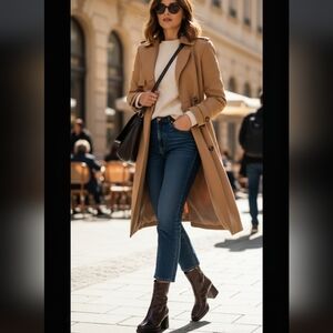 L'INTERVALLE Croc-Embossed Brown Ankle Boots